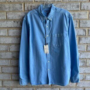 Lucky Brand Long Sleeve Button Up "Lived in Oxford" 100% Cotton Shirt Size M